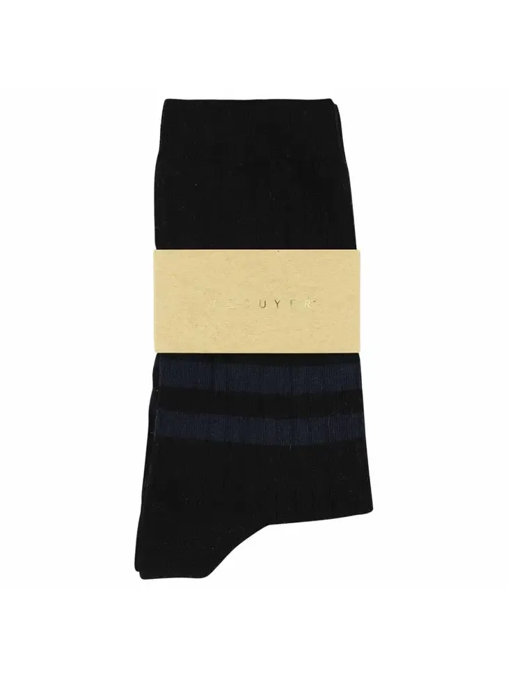 Women Stripes Black/Blue