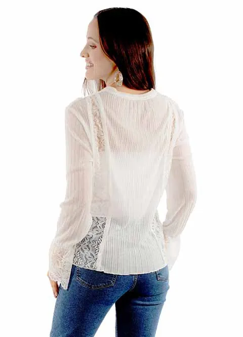 Women's Honey Creek Collection Blouse: White Lace