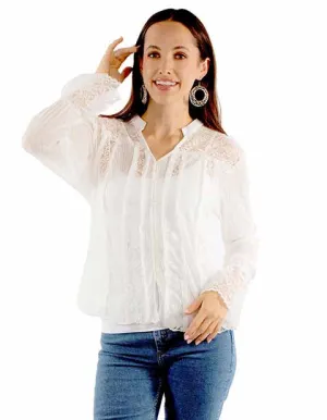 Women's Honey Creek Collection Blouse: White Lace