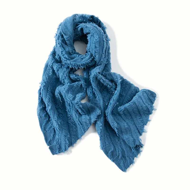 Women's New Long Tassel Shawl Wool Knitted Cashmere Scarf Shawl
