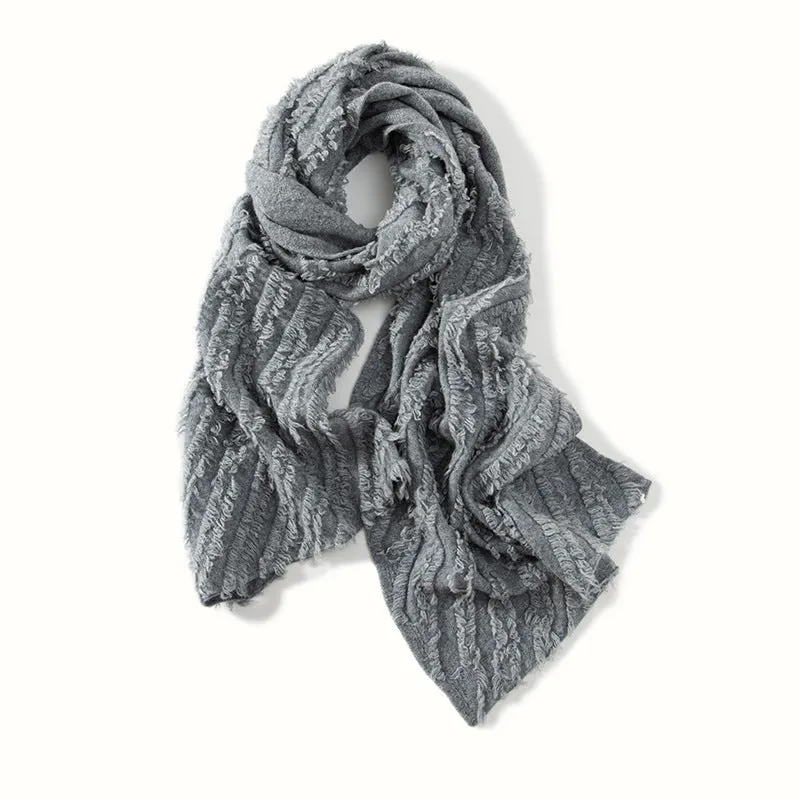 Women's New Long Tassel Shawl Wool Knitted Cashmere Scarf Shawl