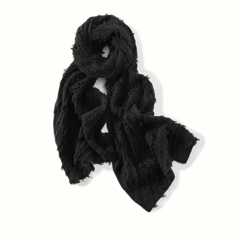 Women's New Long Tassel Shawl Wool Knitted Cashmere Scarf Shawl